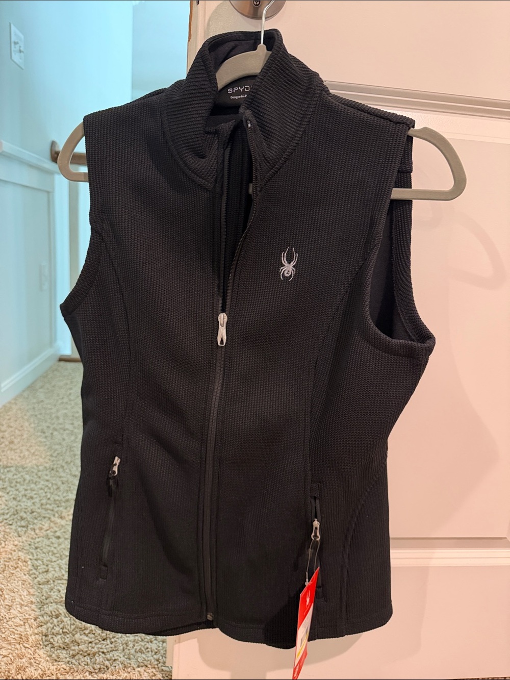 Spyder Women's Black Zip-Front Fleece Vest